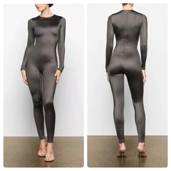 NEW Skims All-In-One Catsuit Long Sleeve Compression Jumpsuit Onesie Cocoa 4X - Picture 3 of 4